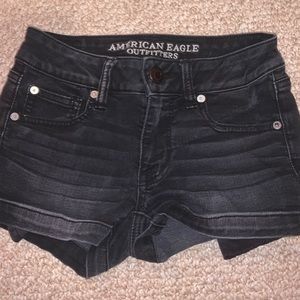 American Eagle Black Denim Shorts